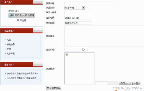 基于web的二手商品拍賣網站